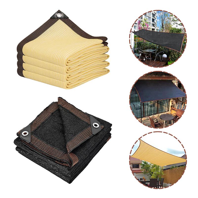 Летняя солнцезащитная сетка 70-80% Сетка для затенения Сад Двор Солнцезащитная ткань Затеняющие паруса для растений Бассейн Автомобильный солнцезащитный чехол