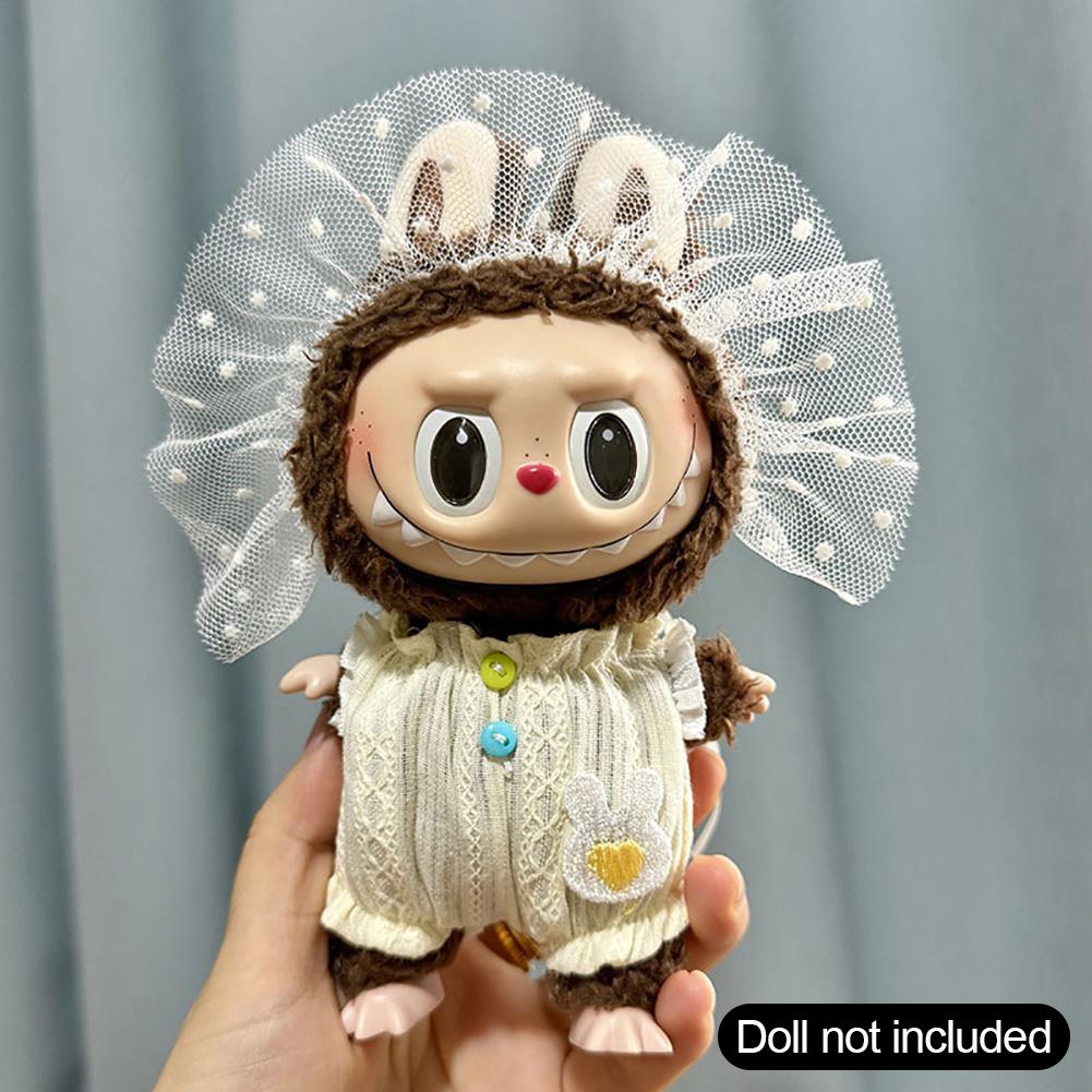 Для 17 см Кукольная одежда Лабубу Модная одежда Толстовки Кукольная одежда Цветовые толстовки Кукольные аксессуары Милые украшения Маленькая одежда