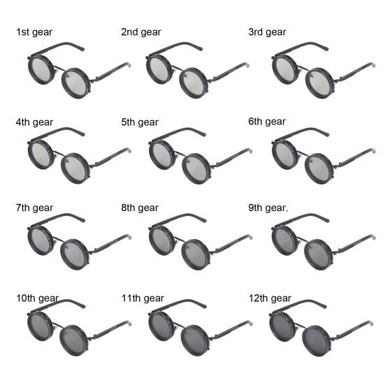 Круглые поляризованные очки 45669 Gears Регулируемые солнцезащитные очки с ND-фильтром для Sun Blue