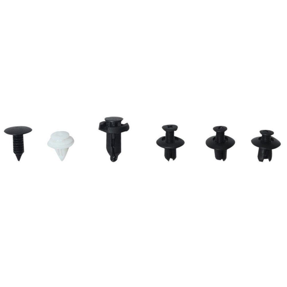 100 шт. Автомобильные клипсы-фиксаторы Пластиковые заклепки Крепежные элементы Нажимные Бампер Обшивка двери Панель Винты с инструментом для снятия