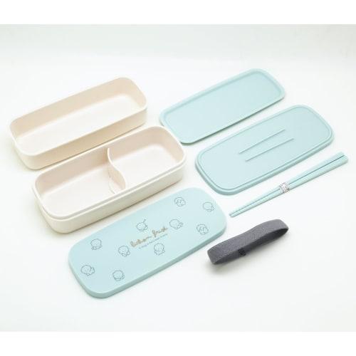 OSK (OSK) Two-Tier Nesting Lunch Box, 640ml, Mofreenu MLN, 16.5cm, Includes Chopsticks, Divider, Lunch Belt, Dishwasher and Microwave Safe, Made in Ja