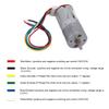 DIY Encoder Gear Motor with Mounting Bracket 65mm Wheel Kit for Smart Car Robot DC12V(30RPM)
