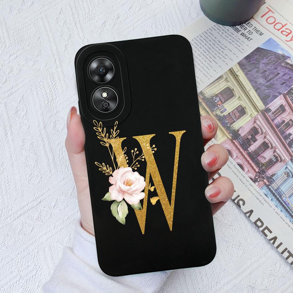 Милый чехол с буквами для OPPO A1 Pro A5 A9 2020 A15 A16 A17 A52 A53, мягкий силиконовый квадратный защитный чехол, бамперы с розовыми буквами для OPPOA17, чехол для телефона