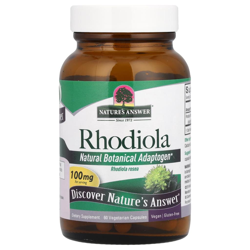 Nature's Answer Rhodiola, 100 Mg, 60 Vegetable Capsules
