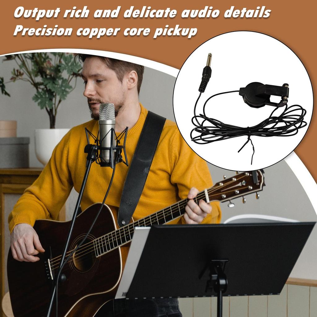 Звукосниматель для акустической гитары Накладной звукосниматель для акустической гитары Помощь для игры на струнных инструментах Аудиоаксессуары для репетиций, сцены