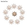 10PCS Pearl Flower Rhinestone Buttons Sparkling Crystal Hairpins Decoration Apparel Sewing Decor Craft Buttons DIY Accessories