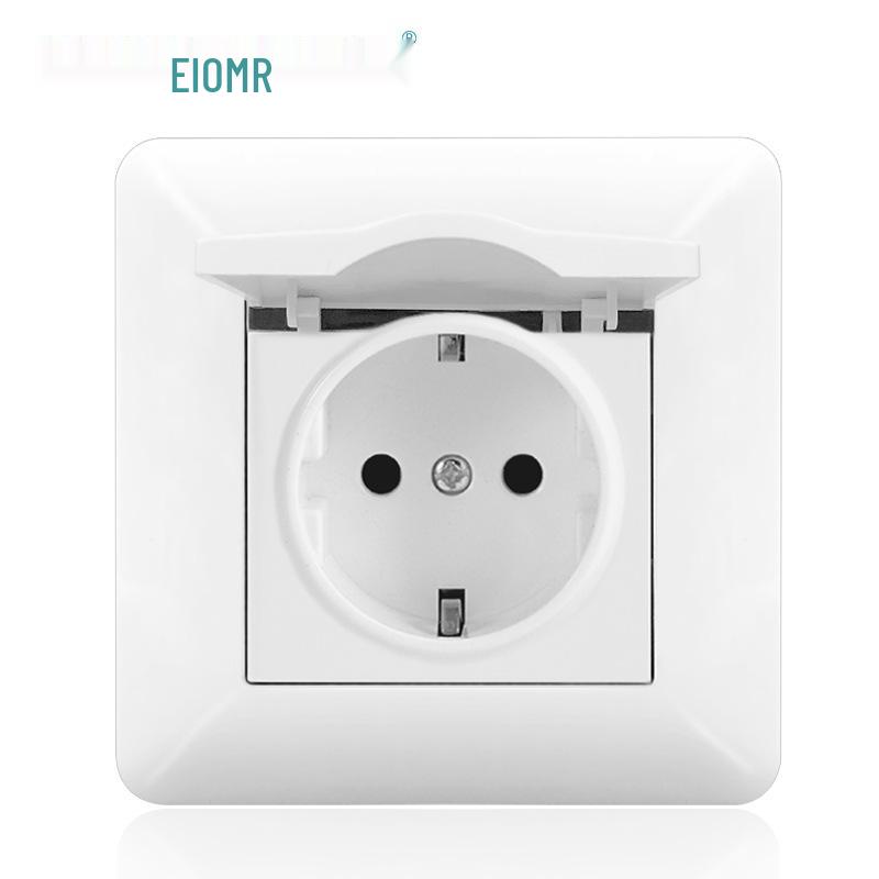 Изогнутая белая панель розетки европейского стандарта с двойным USB и Type C, немецкий выключатель, скрытая установка