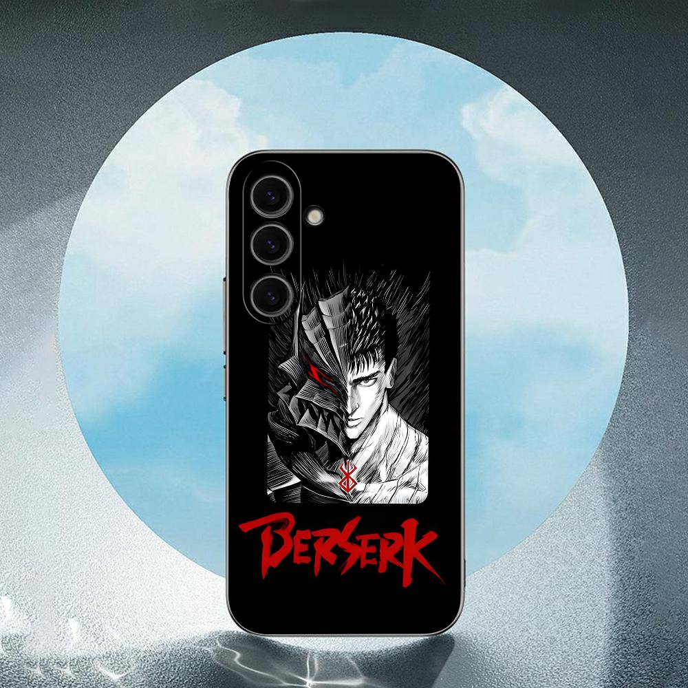 Berserk-k Для Samsung Galaxy S23 S24 S25 Ultra S22 Plus S21 Черный Мягкий Чехол Водонепроницаемый Мягкий Чехол