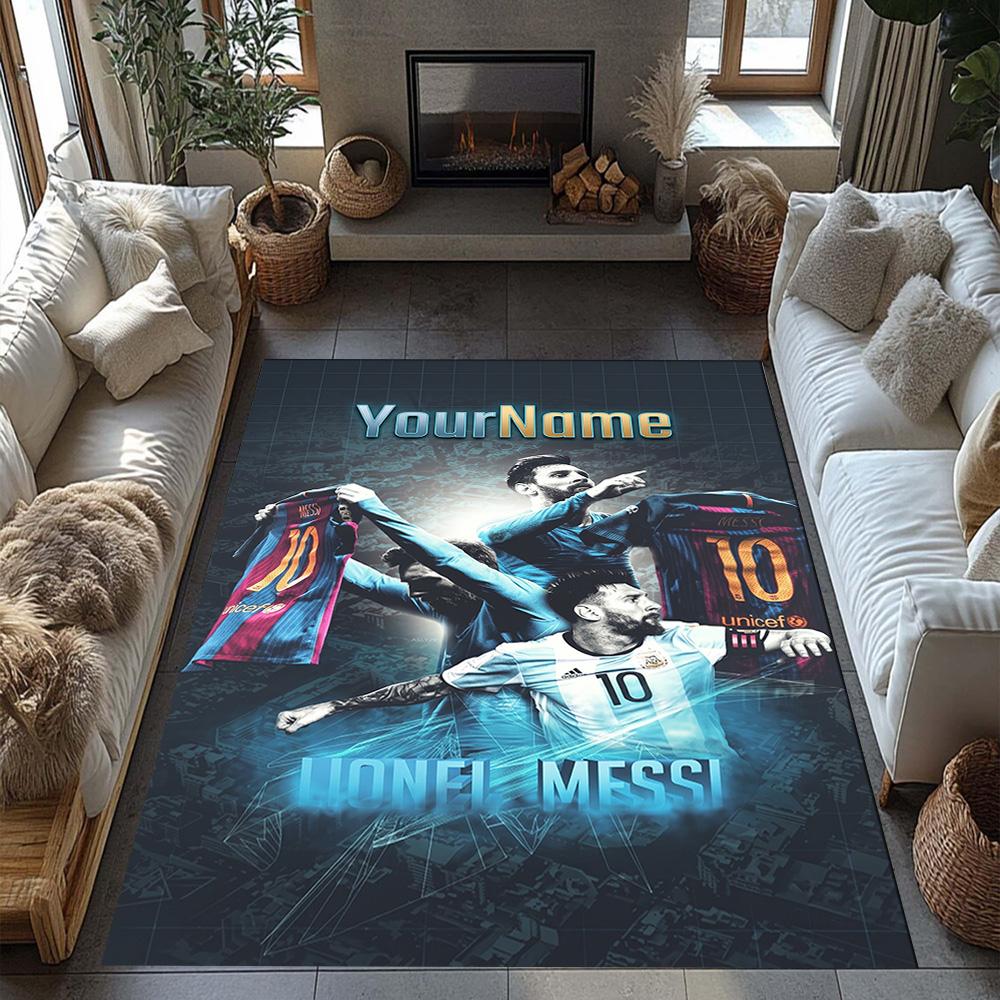 Fc Barcelona Personalized Name Area Rug Design for Dining Room Foyer Kitchen Game Room Antislip Carpet Decorate Offices