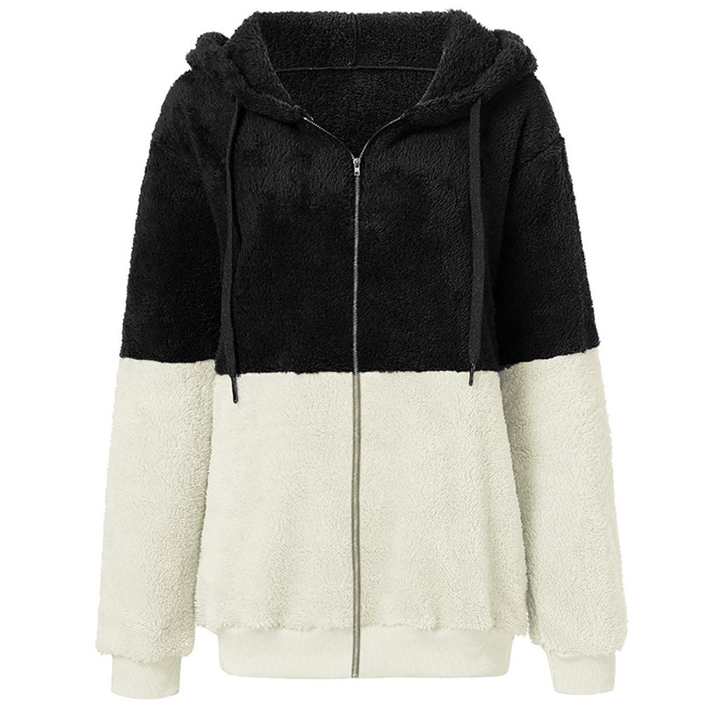 Женская толстовка с капюшоном, зимнее теплое пальто с карманами на молнии, хлопковое пальто, верхняя одежда