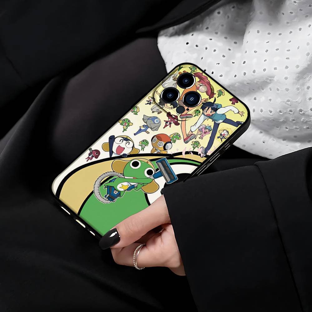 Забавный мультяшный чехол для телефона с лягушонком Keroro Gunsou для iPhone 17 15 Pro Max 14 Pro 12 11 13 Mini X XR XS 16 Plus SE Задняя крышка