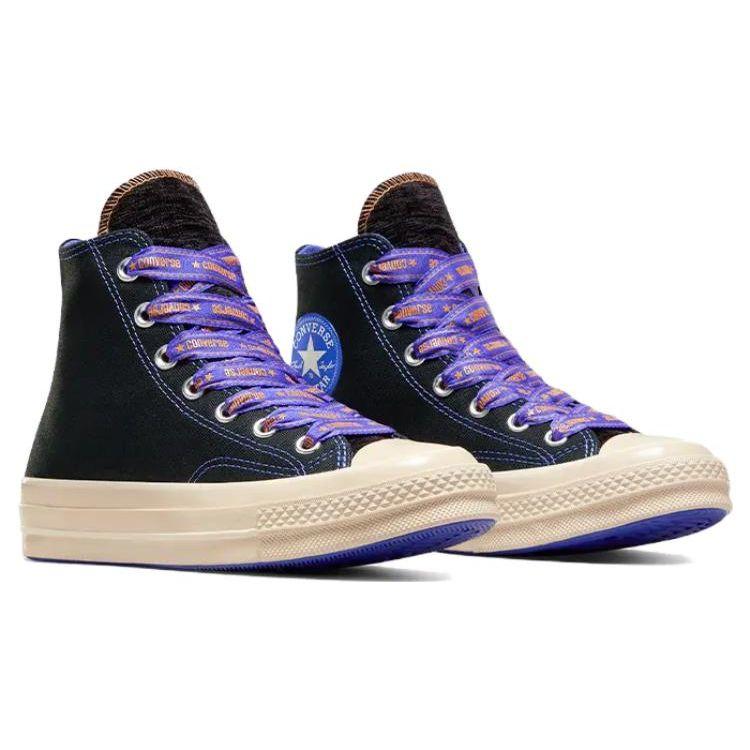 Converse Кроссовки унисекс Chuck 70 High Ribbon Laces Black Blue Flame Natural-Ivory A07976C