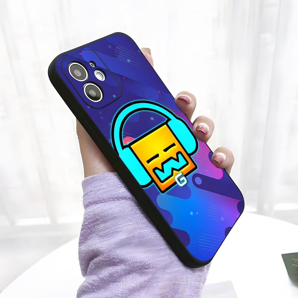 Игровой чехол для телефона G-Geometry Dash Для IPhone 17 Pro Max 15 Pro 16 14 Plus 12 13 Mini 11 Pro Ударопрочный Мягкий чехол