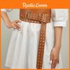 Row Buttonhole Double Extended Womens Waistband Elastic Decoration Dress
