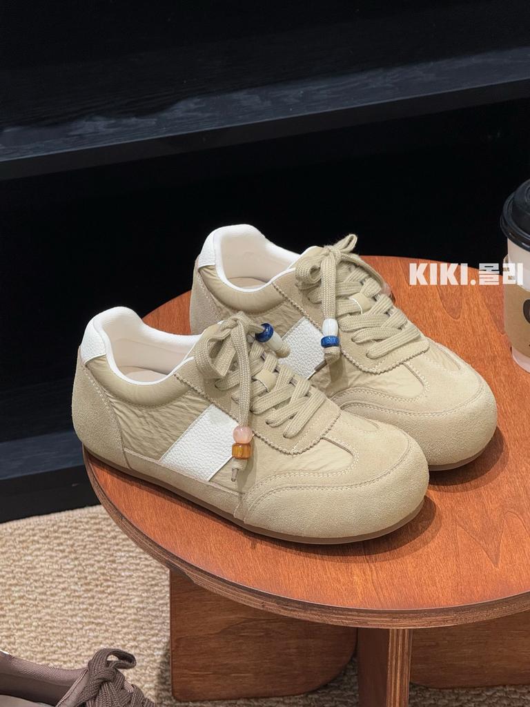 Ретро Парижские немецкие тренировочные кроссовки женские инс прилив 2025 ранняя осень новинка внутренняя высота увеличение цветовая гамма платформа повседневные спортивные туфли женские