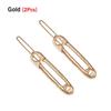 Gold Silver Brooch Pin Shape Safety Pin Hairpins Hair Clips for Women Girls Hairpin Barrettes