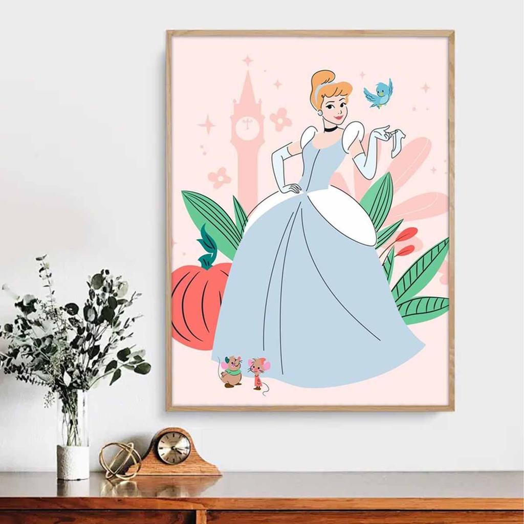 Алмазная живопись своими руками Золушка и Принц Набор для вышивания крестом Мозаичное искусство Алмазная живопись Полный круглый алмаз Домашнее украшение