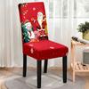 Рождественский чехол для стула с защитой от пыли, мультяшный Санта-Клаус, снеговик, украшение для новогодней вечеринки, эластичная ткань, противоскользящие защитные чехлы для стульев