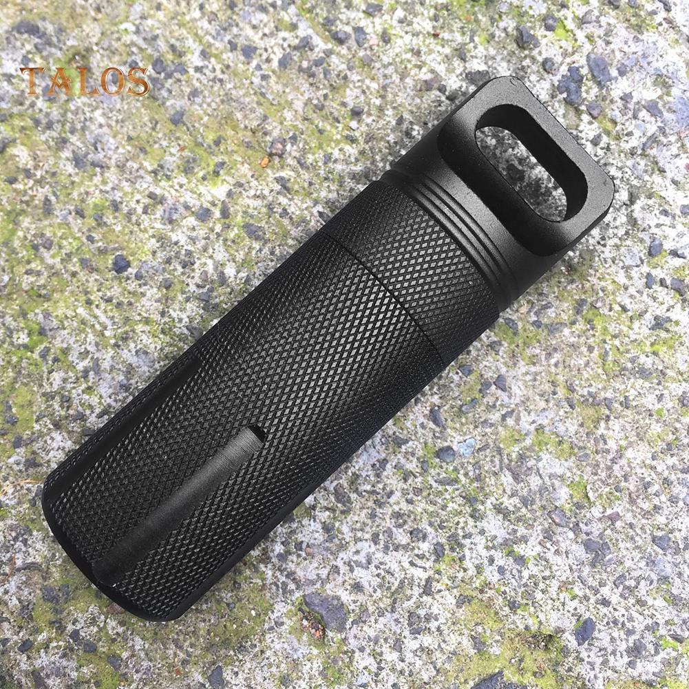 Компактный водонепроницаемый контейнер-капсула из алюминиевого сплава с рифленой рукояткой для активного отдыха