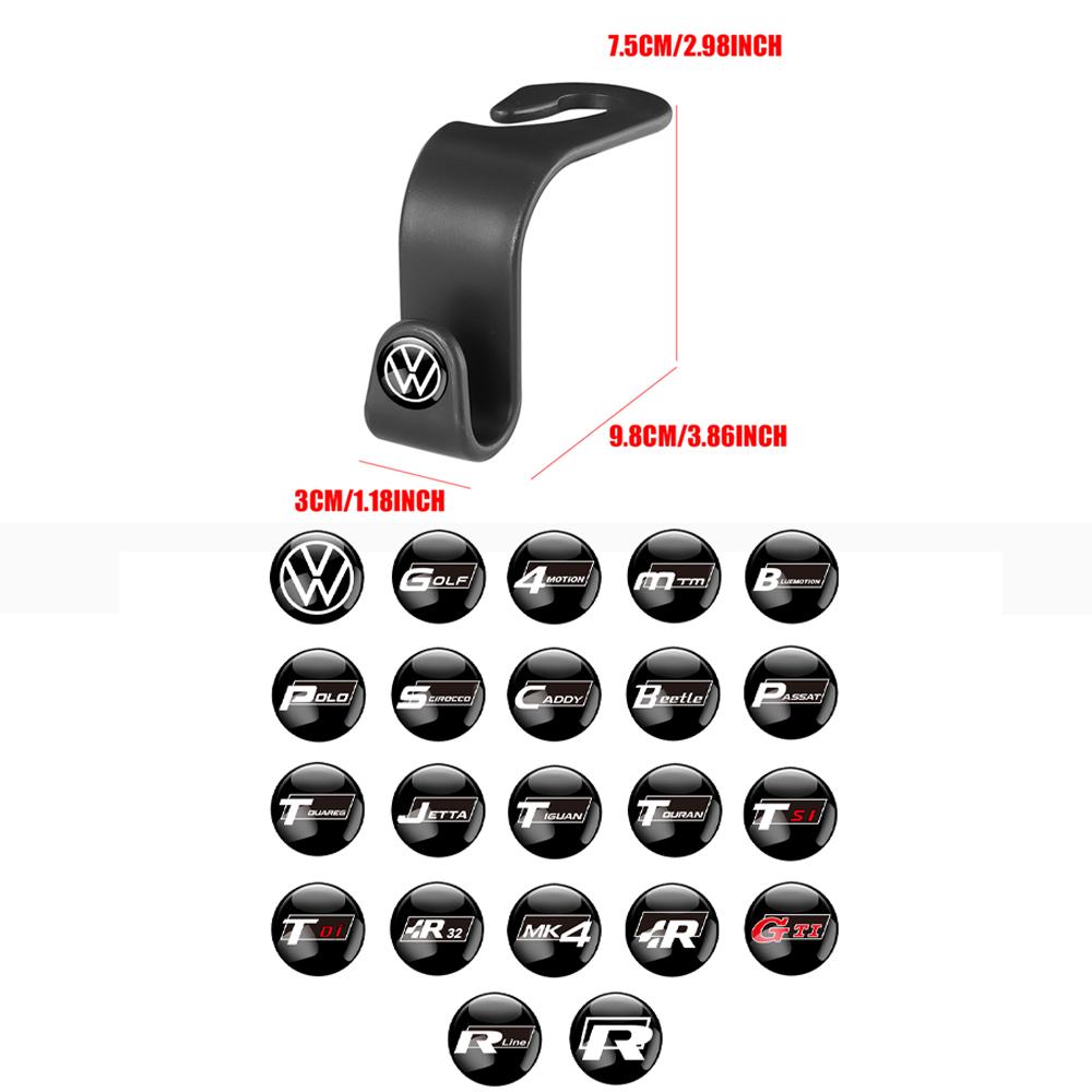 Car Seat Headrest Storage Hanger Rear Seat Hook Organizer Holder For Volkswagen VW GTI R Golf 7 Polo Tiguan Passat Lavida Rline