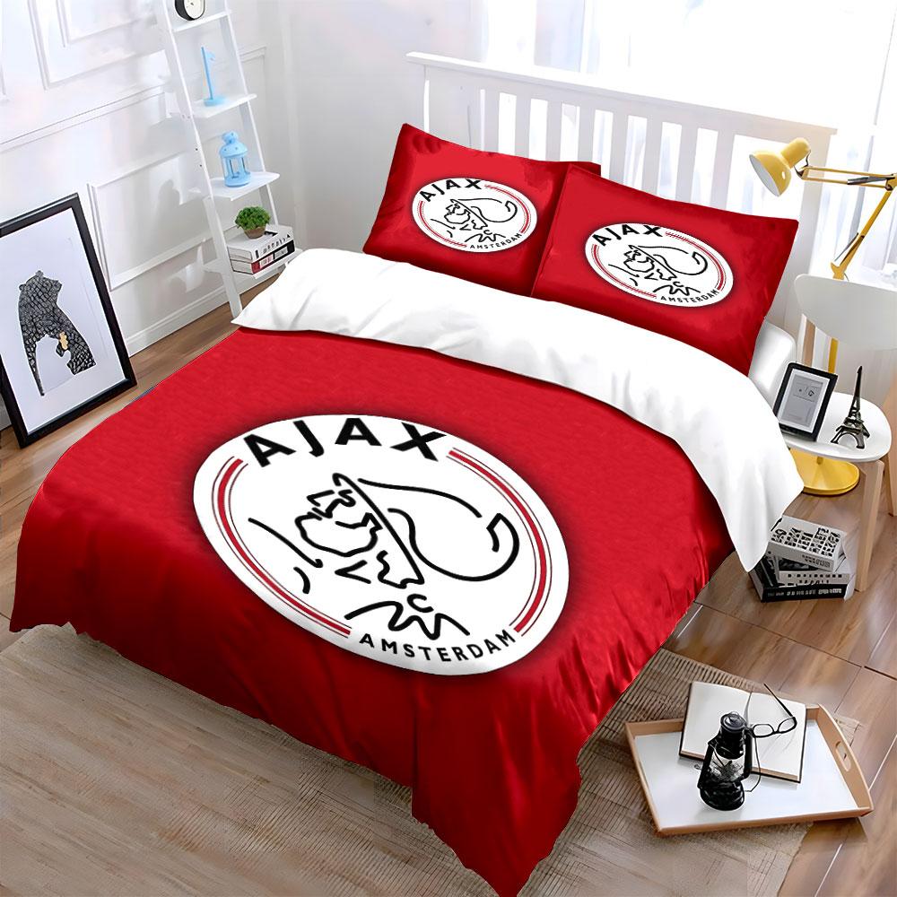 Red Ajax Amsterdam Bedding Set Bedding Duvet Cover Set Duvet Cover Pillowcases (1 * Duvet Cover 2 * Pillowcases, without duvet insert)