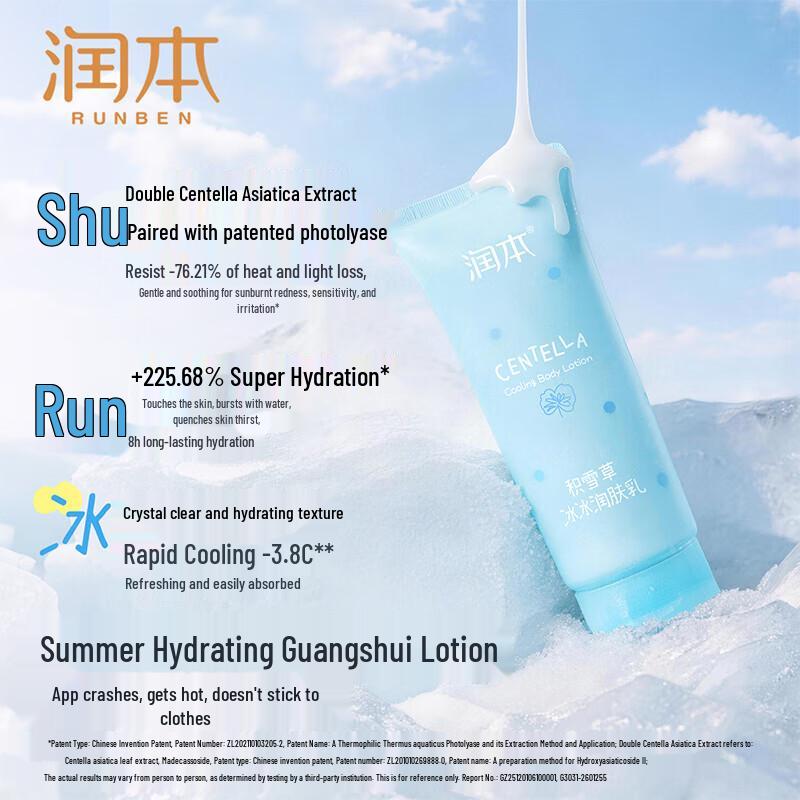 Runben Centella Asiatica Cooling & Moisturizing Lotion