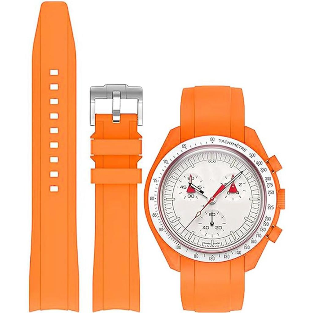 20mm Watch Band Silicone Strap for Omega X Swatch MoonSwatch Watch Strap Omega and Swatch Band Rubber Band for Omega Speedmaster Seiko SEIKO 20mm
