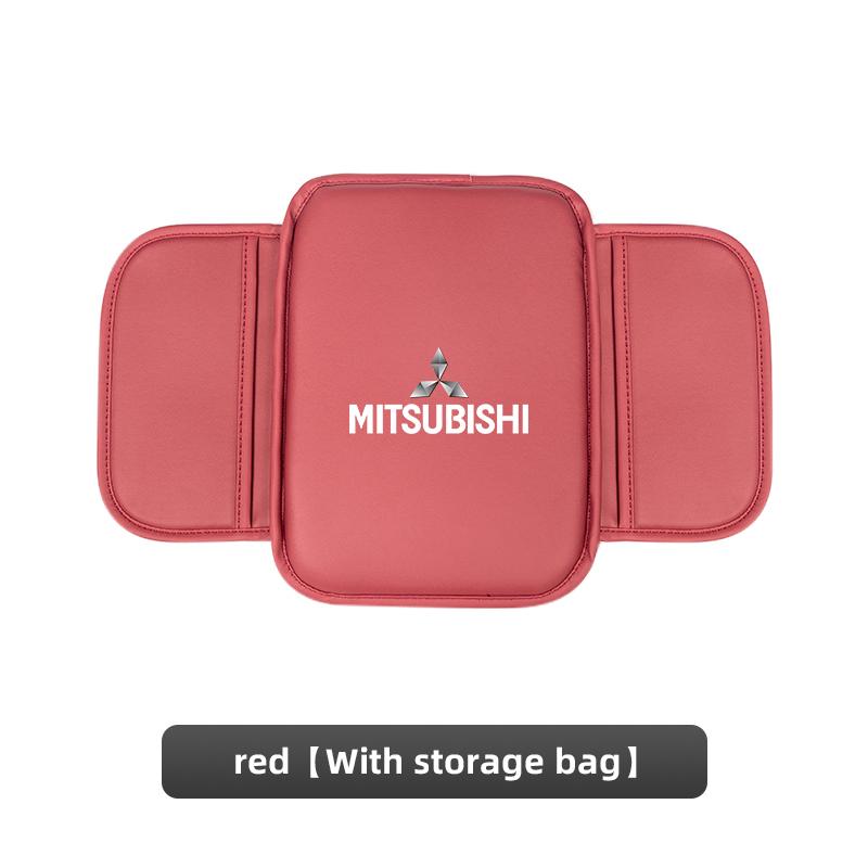 Leather Car Armrest Box Pad Auto Armrest Mat Car Interiors For Mitsubishi Eclipse Lancer Outlander Pajero ASX I200 Space Delica WM1