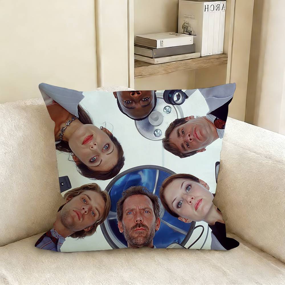 TV Show Hhouse Pillow Case Living Room Sofa Cushion Cover Suitable For Home Bedroom Room Decoration