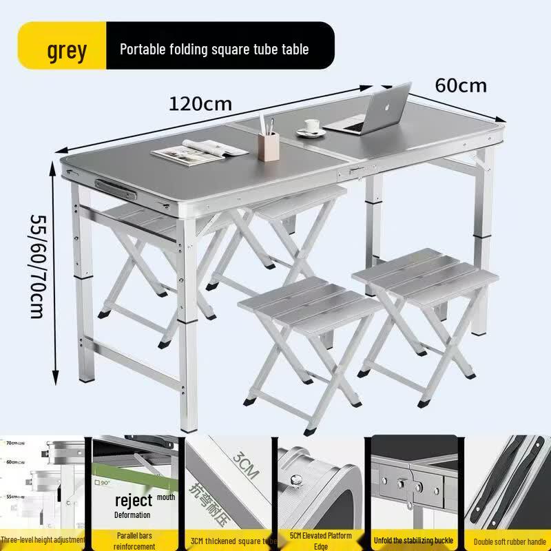 Adjustable Outdoor Folding Table Set