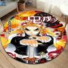 Demon Slayer Round Area Rug Carpet Rug For Living Room Bedroom Sofa Playroom Decor Nonslip Floor Mat