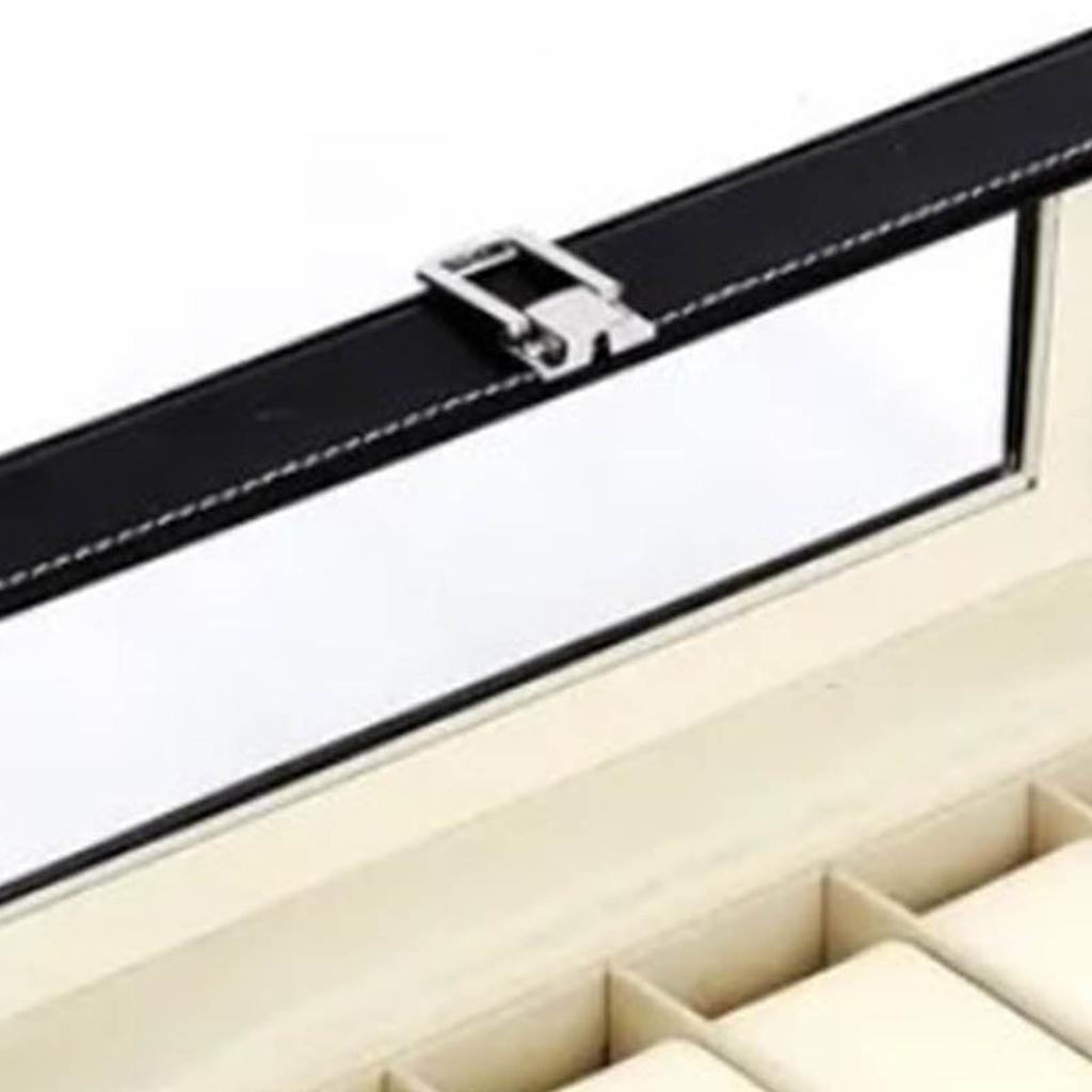 Watch Organizer 6 Slot Dustproof Moistureproof Transparent Window Watch Display Case for Household