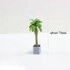 3pcs Multistyles Green Leaves Plant Pot Mini Bonsai Garden Home Model  Doll House Accessories