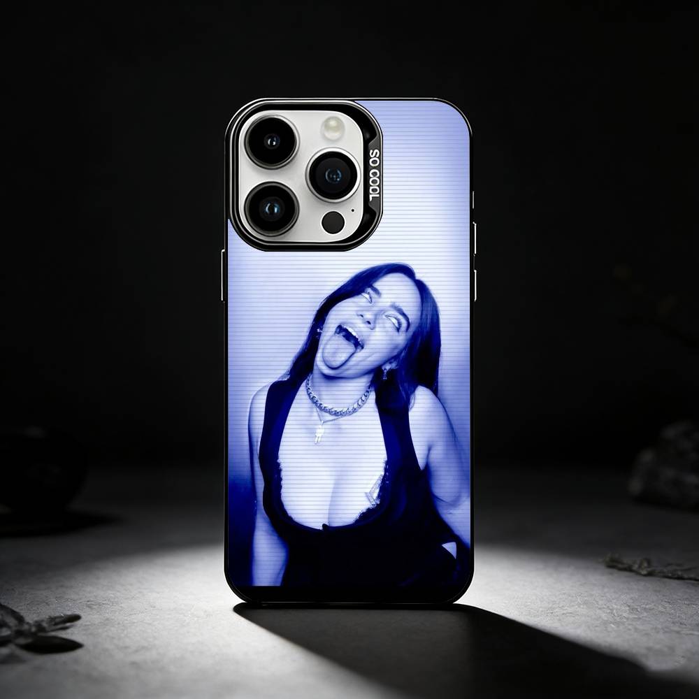 Чехол для телефона Billie B-BLUE Eilish singer Для iPhone 17,16,15,14,13,12,11 Plus,Pro Max,XS,Цветной серебристый чехол для телефона