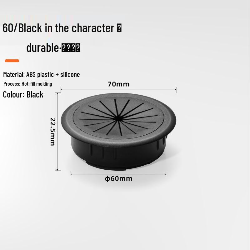 Desk Cable Management Box, ABS Plastic Round Cable Hole Cover, Decorative Wire Box