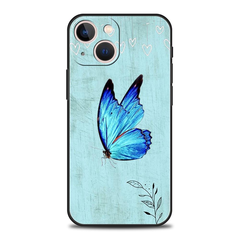 Чехол для телефона с бабочкой для iPhone Samsung Galaxy Redmi Xiaomi Oppo OnePlus Note SA 7 8 9 10 11 12 13 14 20 21 22 23 53 54 Pro Max Plus Ultra TPU Soft