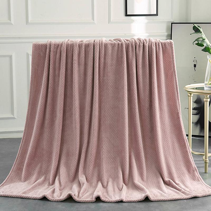 Двухслойное толстое однотонное композитное одеяло с окантовкой, подарочное одеяло, фланелевое одеяло