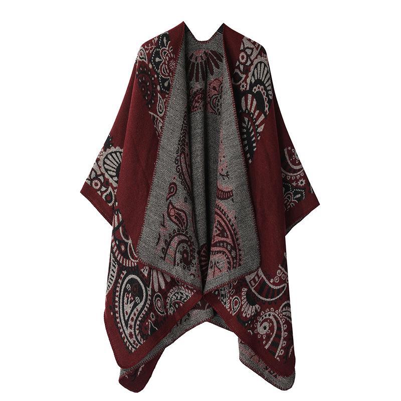 Stylish Ethnic-Style Warm Shawl: Perfect for Travel In Yunnan & Tibet, Summer Imitation Cashmere Scarf for Women