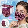 Adult Three-Layer Disposable Dust-Proof Protective Leopard Print Mask