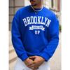 Мужские толстовки с капюшоном Brooklyn Creative Letter Pattern, повседневная одежда в уличном стиле, свободные толстовки в стиле хип-хоп, осенние флисовые пуловеры и длинные рукава для мужчин