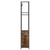 Coat Rack with Shoe Bench Smoked Oak 100 x 32 x 180.5 cm