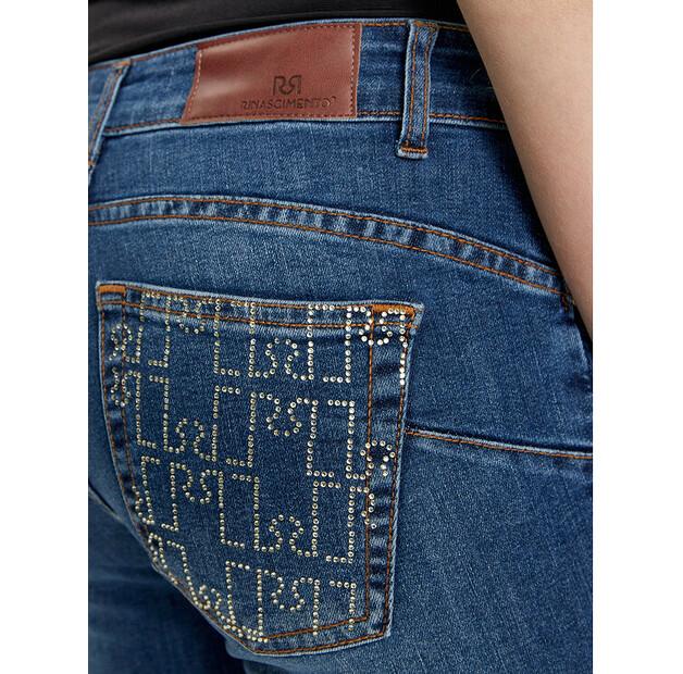 Джинсы Rinascimento CFC0117537003 синий Flare Fit
