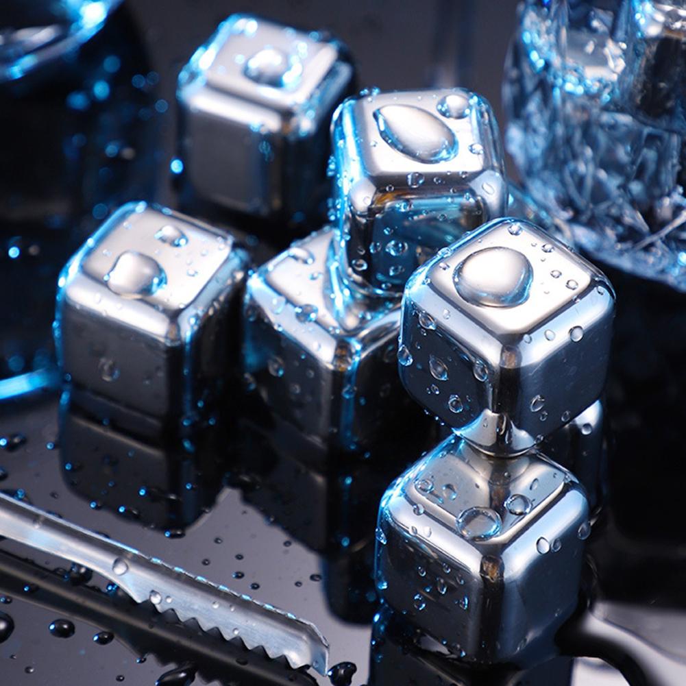 Кубик льда из пищевой стали (304) Нержавеющая сталь 2,7x2,7x2,7см