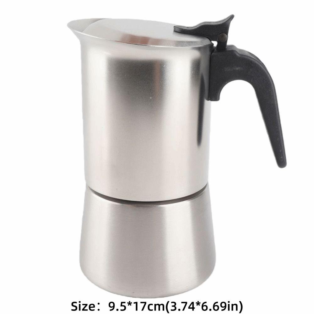 Double Valve Stovetop Coffee Maker 200 Ml Capacity Hand Brewed Coffee Pot Moka Pot  Coffee Brewing
