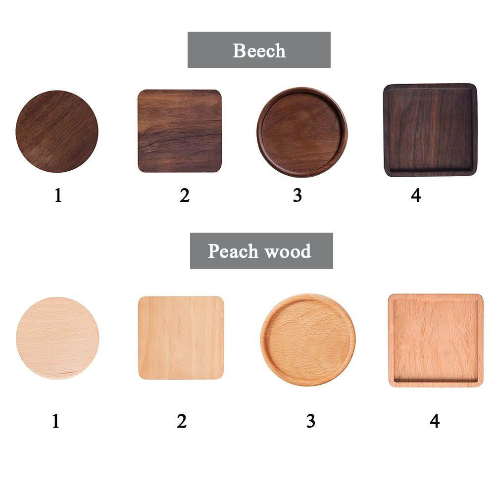 Durable Round Walnut Wood Coffee Home Decor Tea Placemats Cup Pad Dish Pad Bowl mat