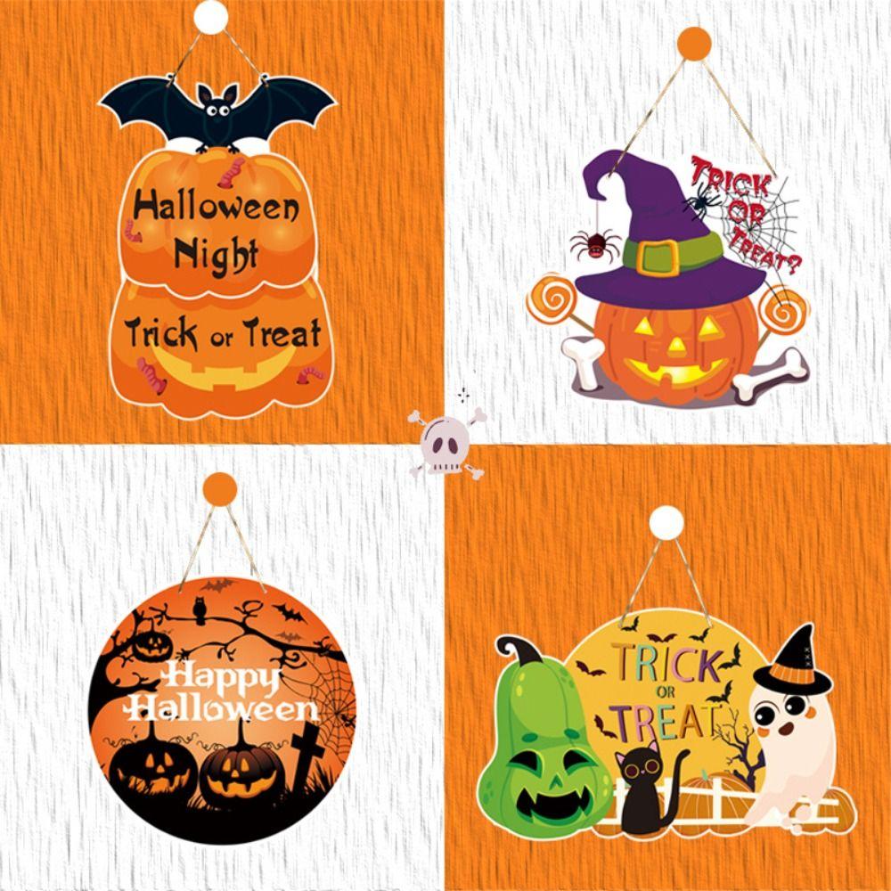 Ghost Haunted House Pull Flags Pumpkin Ghost Garden Banner Funny Halloween Flags  Party Supplies