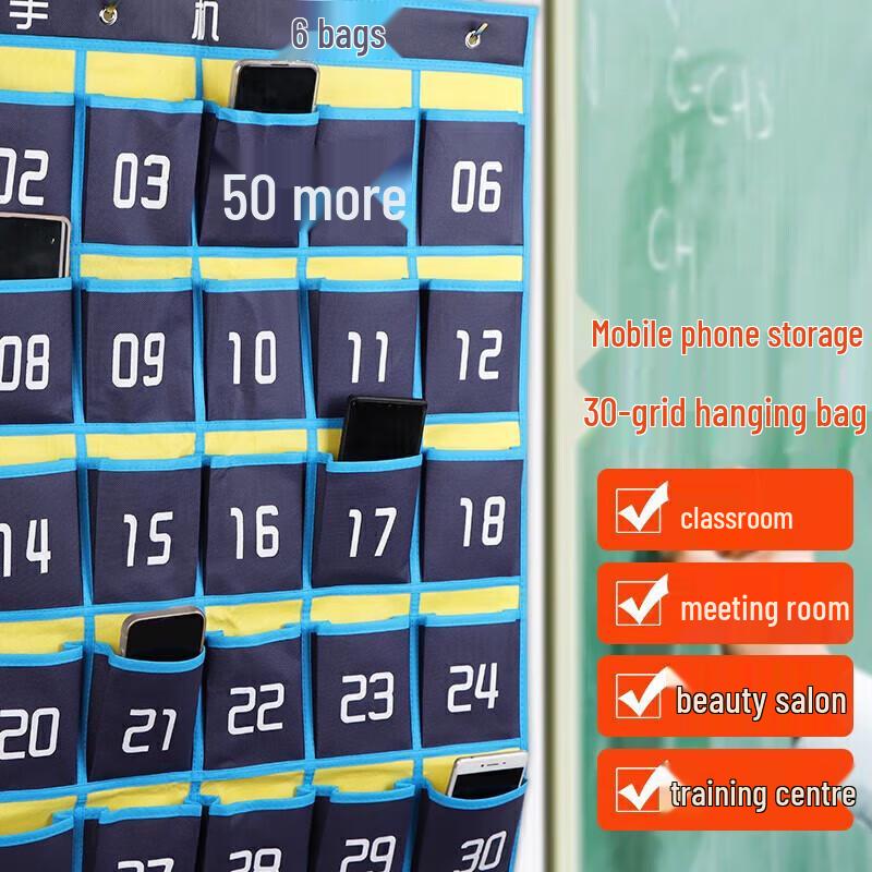 TaTanice 30-Pocket Phone Storage Hanging Bag