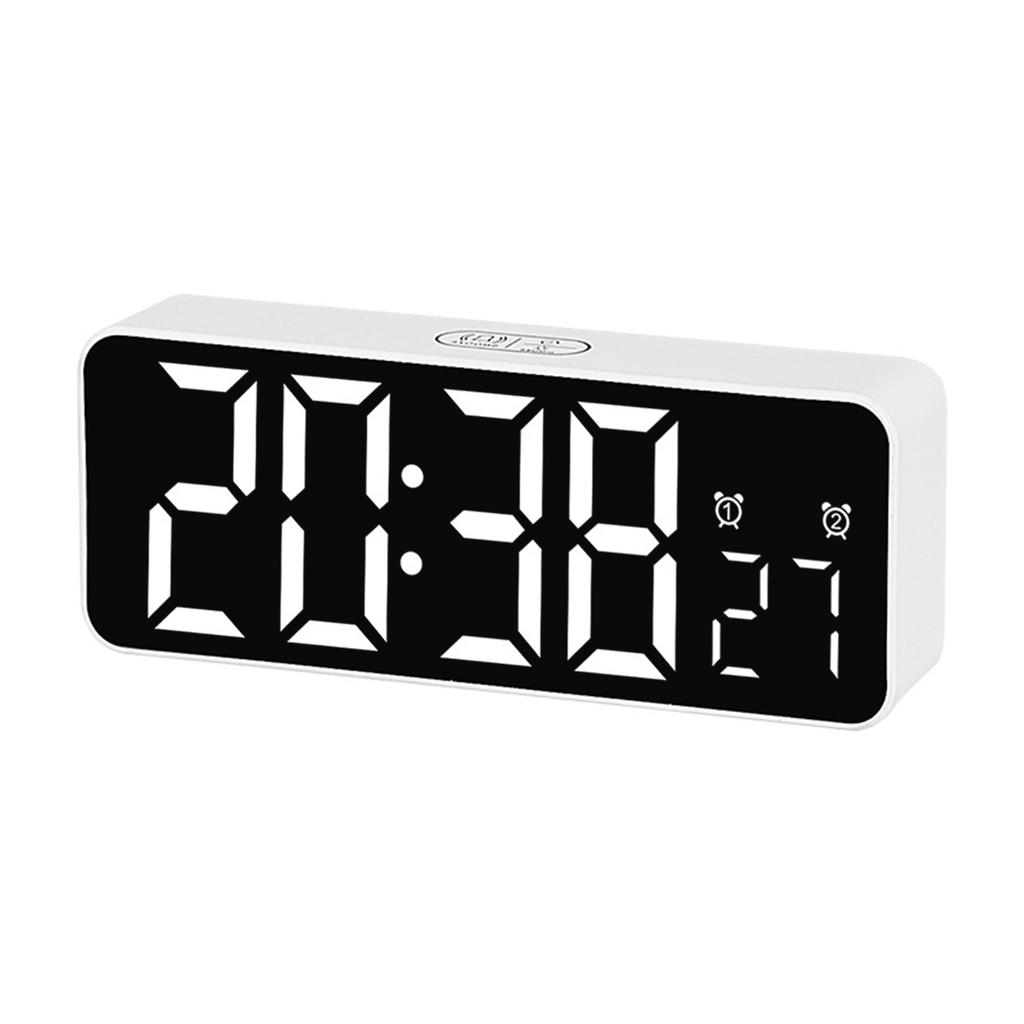 Digital Alarm Clock with Date Temperature LED Display and Timer Adjustment Brightness Battery Operated for Bedroom Table