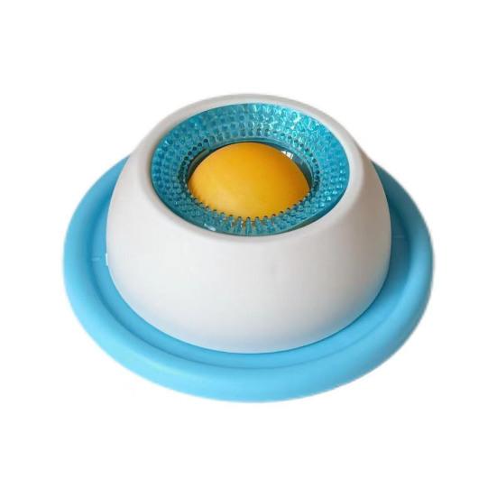 Миска для лизания для питомцев, диспенсер для жидкого лакомства, лизательный мяч для собак, нескользящая миска-медленееда с вращающимся шариком