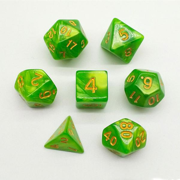 7 шт./лот, многогранные игральные кости из смолы D&D D4 D6 D8 D10 D% D12 D20, многогранные игральные кости TRPG, настольные игры